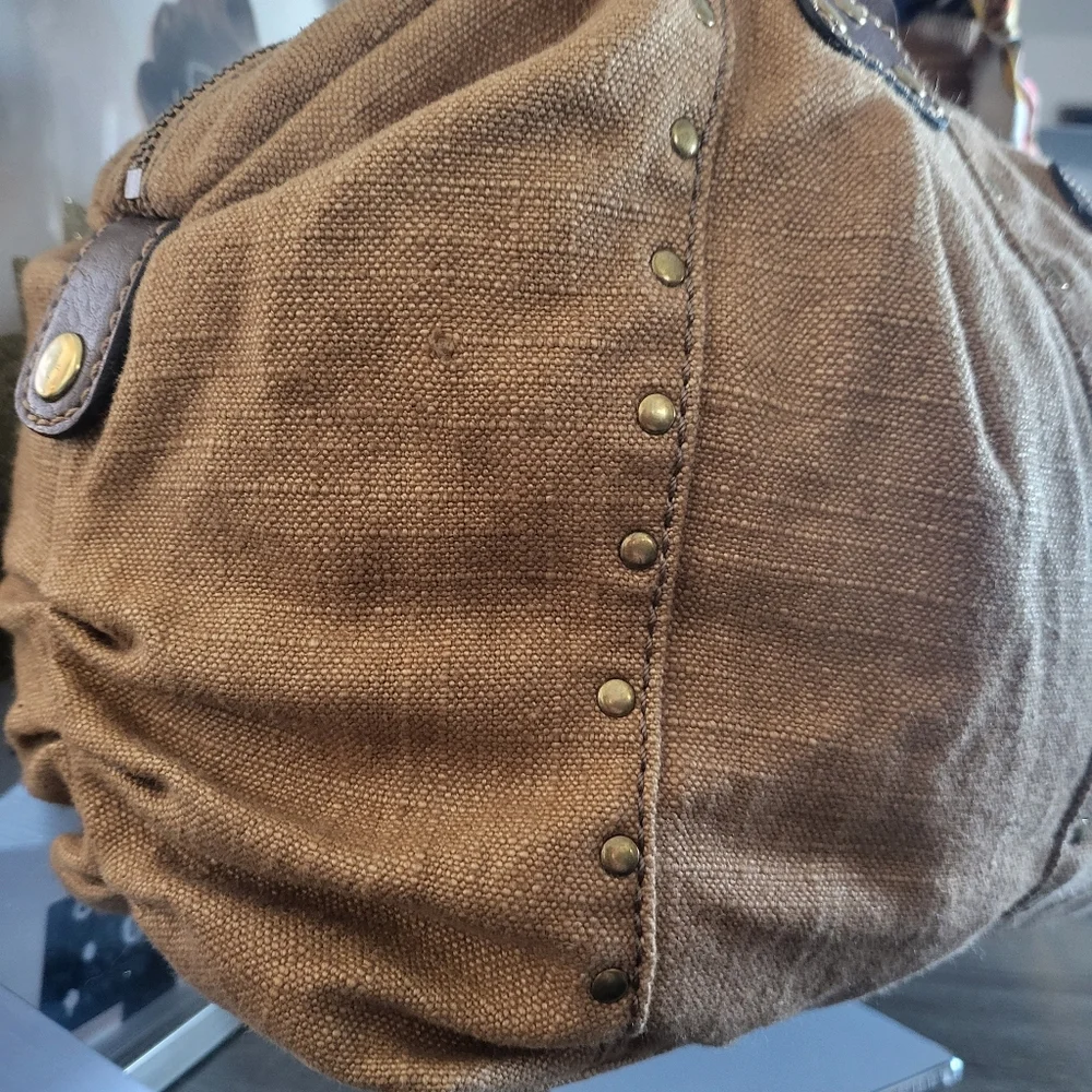 Fossil Brown Linen Bag